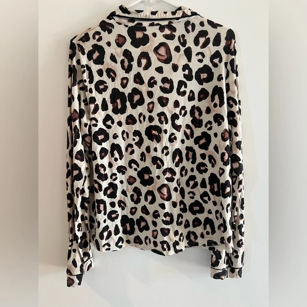Women’s Pajama Set Size M Leopard Print Modal Soft Lounge Sleepwear - Picture 6 of 8